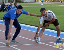 حكام غزة ينتظمون في التدريبات على ملعب اليرموك