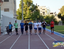 حكام غزة ينتظمون في التدريبات على ملعب اليرموك
