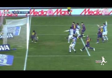 اهداف مباراة برشلونة وريال سوسيداد 0-1