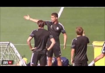 فيديو طرد رونالدو لجيميس رودريغيز في تدريبات الريال