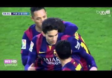 أهداف مباراة برشلونة و ليفانتي 5-0 [15/2/2015] حفيظ دراجي