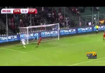 اهداف مباراة اسبانيا وسلوفاكيا 1-2 عصام عبده HD
