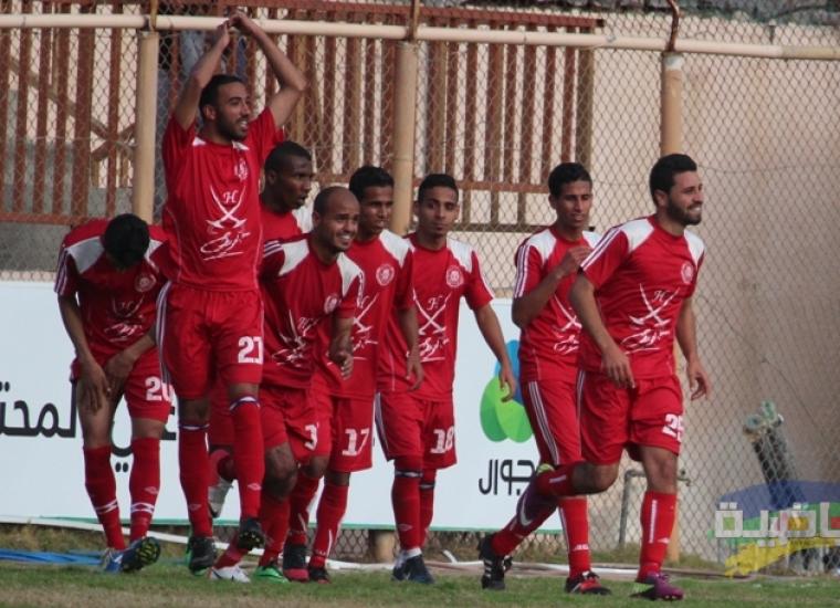 صورة ارشيفية لفرحة فريق اهلي غزة