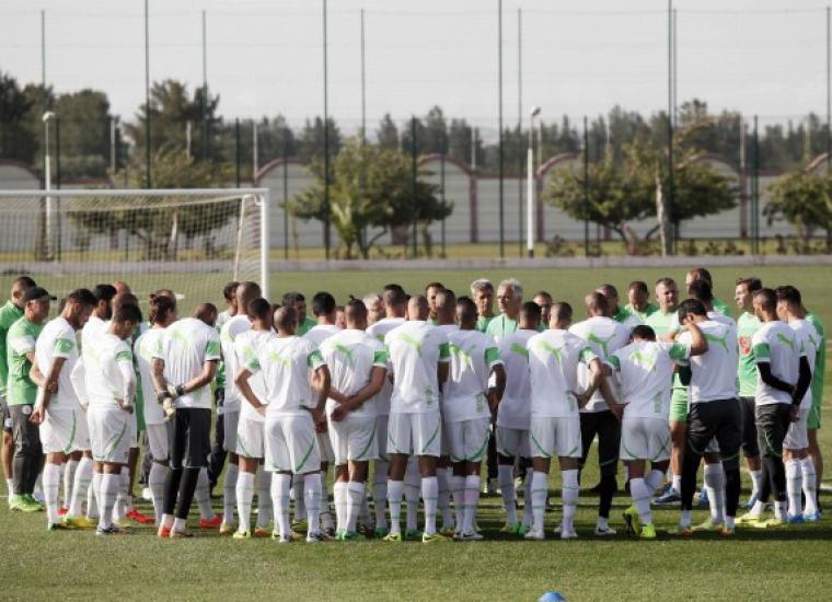 المنتخب الجزائري في استعداداته لملاقأة بلجيكا