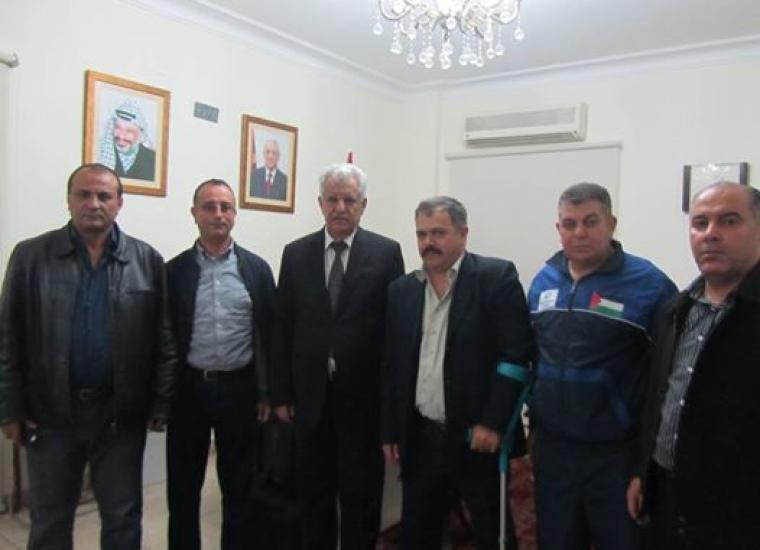 بعثة الأولمبياد تلتقي السفير الفلسطيني في القاهرة