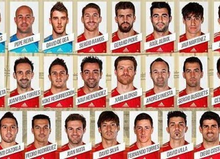 لاعبين المنتخب الاسباني
